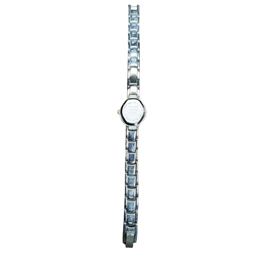 watch-it womens quartz silver tone japan movement 9mm wide 7"L band watch - Picture 3 of 4